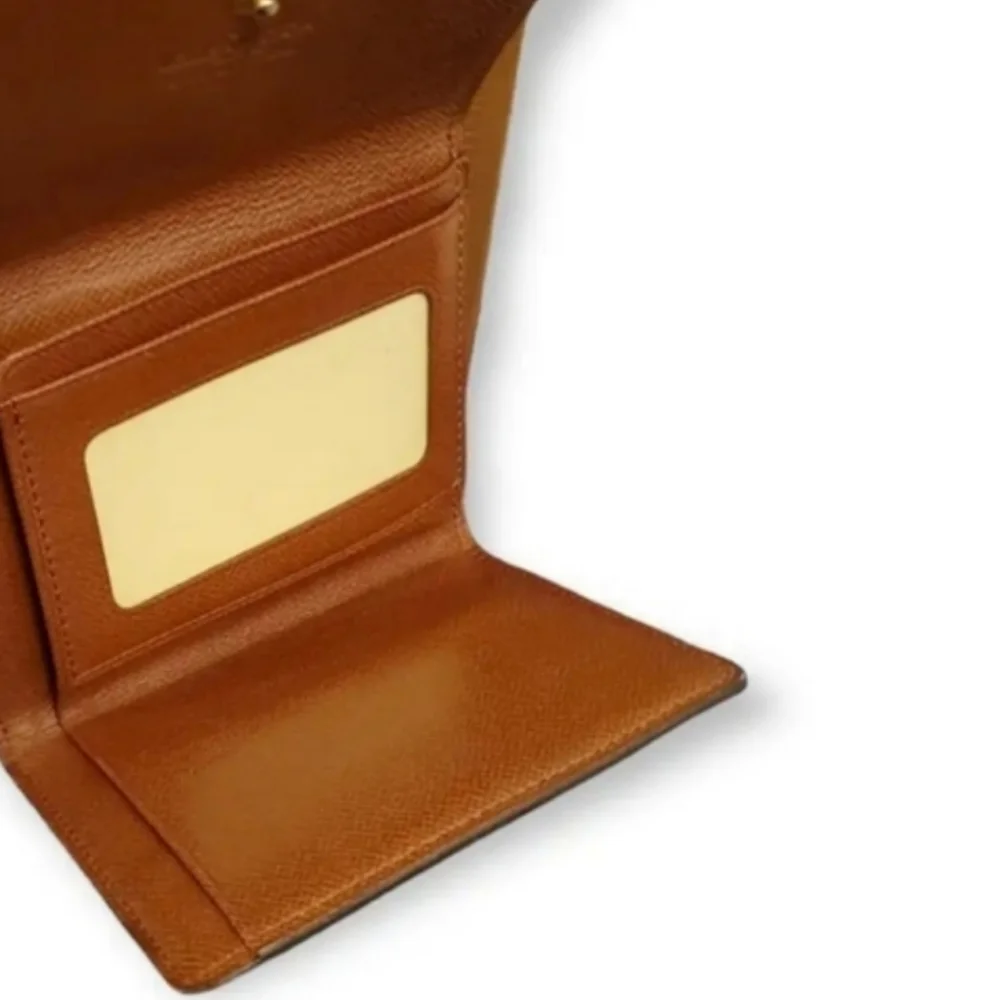 NIB Vintage Louis Vuitton 80's LV Logo Monogram Compact Luxury Wallet & Box